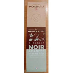 Mini Tablette chocolat noir amandes caramélisées 65% ce cacao Monbana